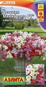 Петуния мини Минибелло F1, смесь окрасок