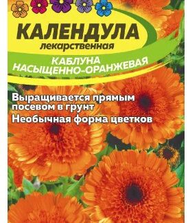 КАЛЕНДУЛА КАБЛУНА НАСЫЩЕННО-ОРАНЖЕВАЯ