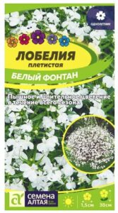 ЛОБЕЛИЯ БЕЛЫЙ ФОНТАН ПЛЕТИСТАЯ