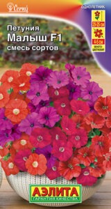 Петуния мини Малыш F1 многоцветковая,смесь сортов