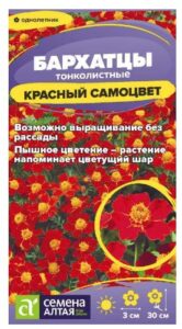 Бархатцы Красный Самоцвет тонколистные