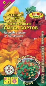 Настурция Горшечная карликовая полумахровая, смесь
