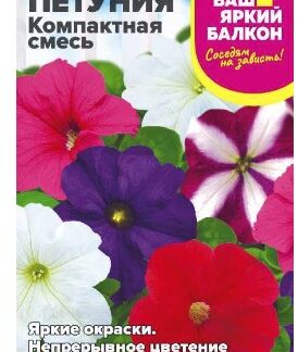 Цветы Петуния Компактная многоцветковая