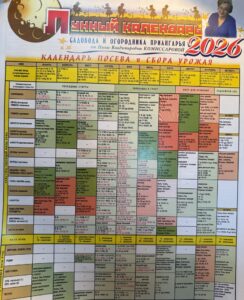 Календарь Комиссаровой лист на 2026г