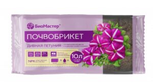 Грунт БРИКЕТ Дивная петуния 10л с гидрогелем