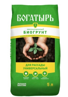 Биогрунт Богатырь "Для рассады универсальный" 5 л
