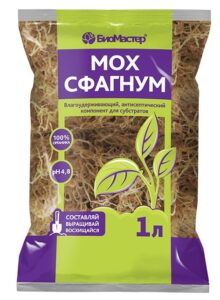 Мох сфагнум, 1л БиоМастер