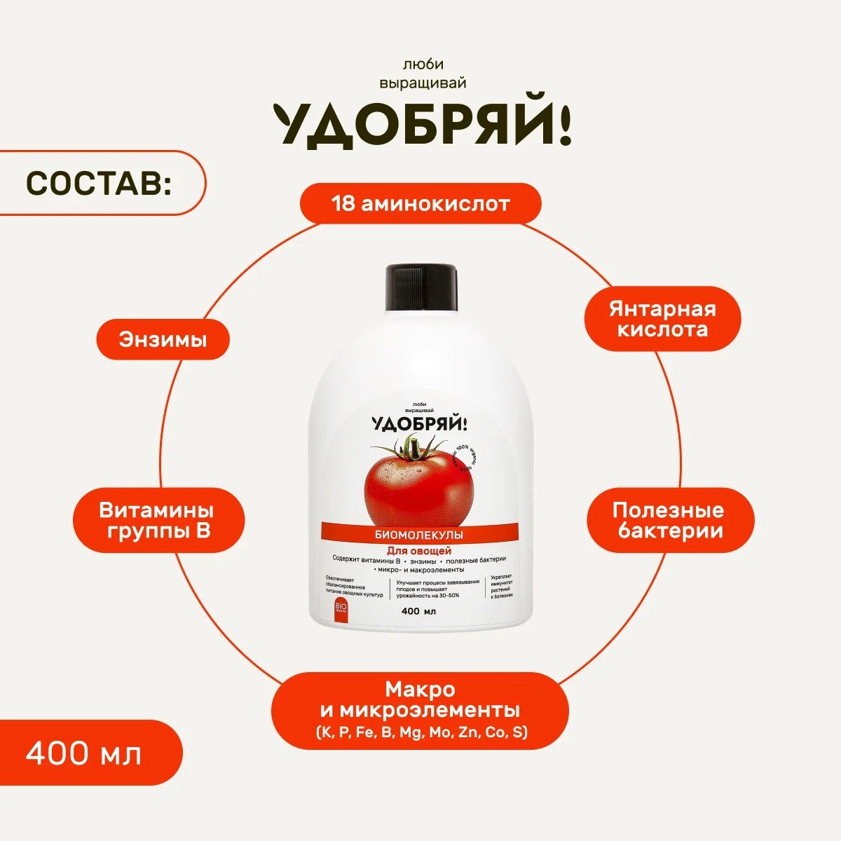УДОБРЯЙ Биомолекулы для овощей — изображение 2