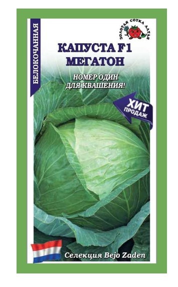 Капуста белокочанная Мегатон F1 /Сотка