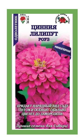 Цинния Лилипут Роуз