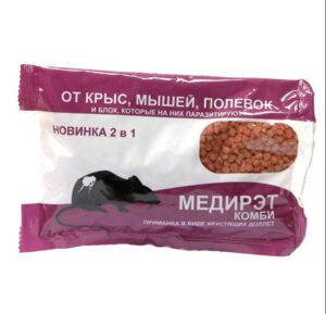 Средство от крыс, мышей 2 в 1 «Медирэт Комби»
